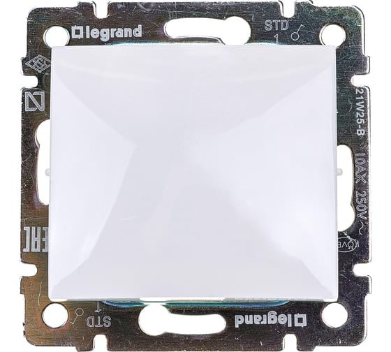 Выключатель Legrand одноклавишный Legrand Valena 10А 250В схема 1 безвинтовые зажимы белый 774401