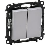 Переключатель Legrand Valena Life 2-клавишный 10 А 250 В с лицевой панелью Leg 752608