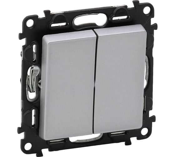 Переключатель Legrand Valena Life 2-клавишный 10 А 250 В с лицевой панелью Leg 752608