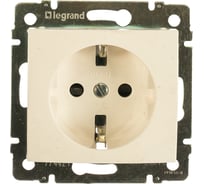 Механизм розетки Legrand 1-м СП Valena защитные шторки с заземлением белый Leg 774421