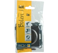 Розетка IEK с защитной крышкой 16 А BOLERO антрацит РС11-1-0-Б ERB11-K95-16