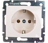 Механизм розетки Legrand 1-м СП Valena с заземлением слоновая кость Leg 774320 16120141