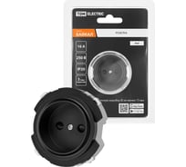 Розетка TDM ELECTRIC 2п 16а 250в с защитными шторками, агат, "байкал" SQ1819-0208