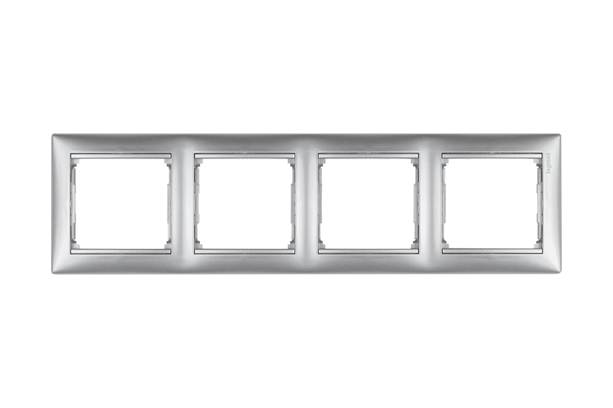 Рамка Legrand Valena 4 поста горизонтальный монтаж алюминий Leg 770154 ...