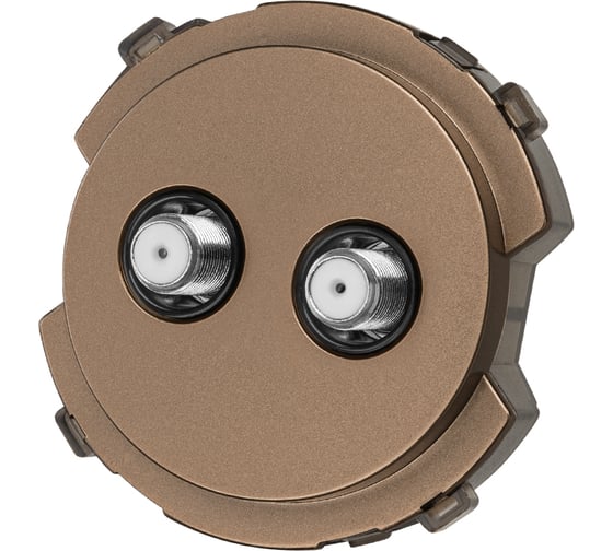 Розетка TDM ELECTRIC TV/SAT проходная бронза, "байкал" SQ1819-0421 1