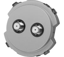 Розетка TDM ELECTRIC TV/SAT проходная платина, "байкал" SQ1819-0321