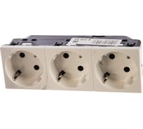 Розетка Legrand 3 x 2К+3 под углом 45° Программа Mosaic стандартная 077253