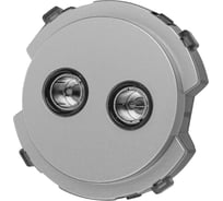 Розетка TDM ELECTRIC двойная TV проходная платина, "байкал" SQ1819-0312