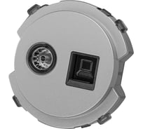 Розетка компьютерная TDM ELECTRIC RJ45 + TV розетка оконечная платина, "байкал" SQ1819-0319