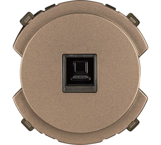 Розетка компьютерная TDM ELECTRIC RJ45 бронза, "байкал" SQ1819-0414