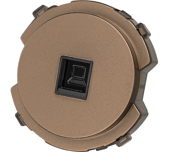 Розетка компьютерная TDM ELECTRIC RJ45 бронза, "байкал" SQ1819-0414 1