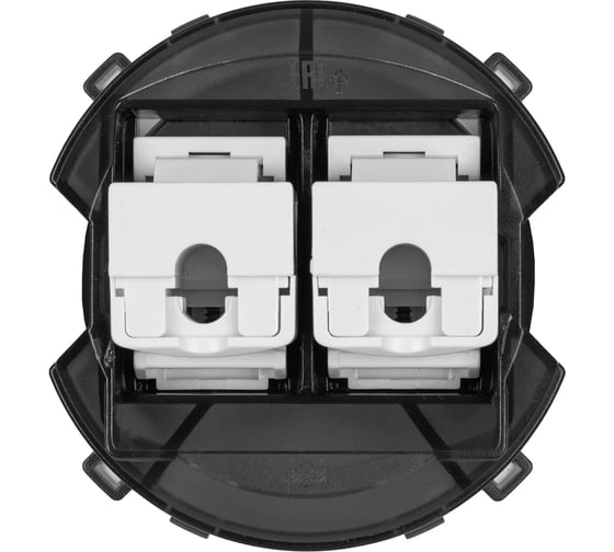 Розетка компьютерная TDM ELECTRIC двойная RJ45 агат, "байкал" SQ1819-0216