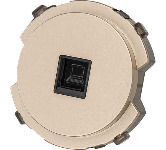 Розетка компьютерная TDM ELECTRIC RJ45 шампань, "байкал" SQ1819-0514 1