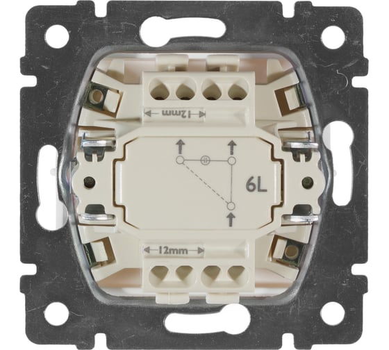 Переключатель Legrand одноклавишный с подсветкой Legrand Valena 10А 250В схема 6L безвинтовые зажимы белый 774426