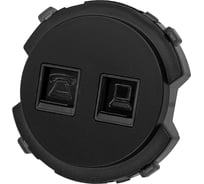 Розетка TDM ELECTRIC телефонная RJ11 + компьютерная RJ45 агат, "байкал" SQ1819-0217