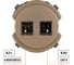 Розетка TDM ELECTRIC телефонная RJ11 + компьютерная RJ45 бронза, "байкал" SQ1819-0417 3