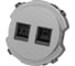 Розетка TDM ELECTRIC телефонная RJ11 + компьютерная RJ45 платина, "байкал" SQ1819-0317 1