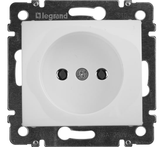 Розетка Legrand без заземления Legrand Valena без шторок 16А 250В винтовые зажимы белый 774416