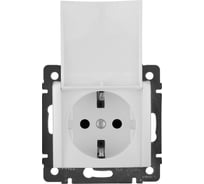 Розетка Legrand с заземлением Legrand Valena со шторками с защитной крышкой 16А 250В винтовые зажимы белый 774422