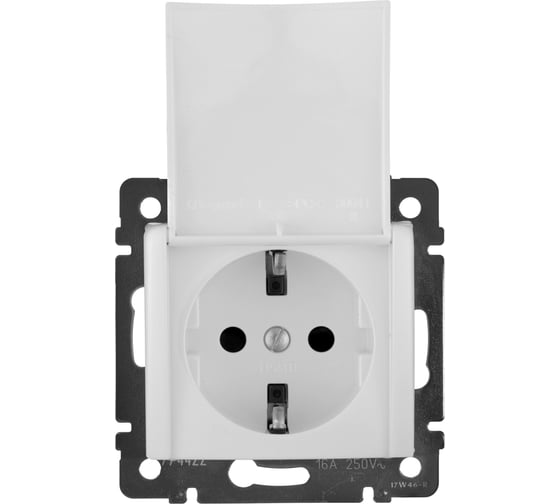 Розетка Legrand с заземлением Legrand Valena со шторками с защитной крышкой 16А 250В винтовые зажимы белый 774422 1