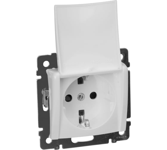 Розетка Legrand с заземлением Legrand Valena со шторками с защитной крышкой 16А 250В винтовые зажимы белый 774422