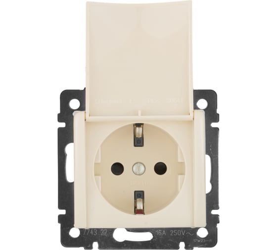 Розетка Legrand с заземлением Legrand Valena со шторками с защитной крышкой 16А 250В винтовые зажимы слоновая кость 774322