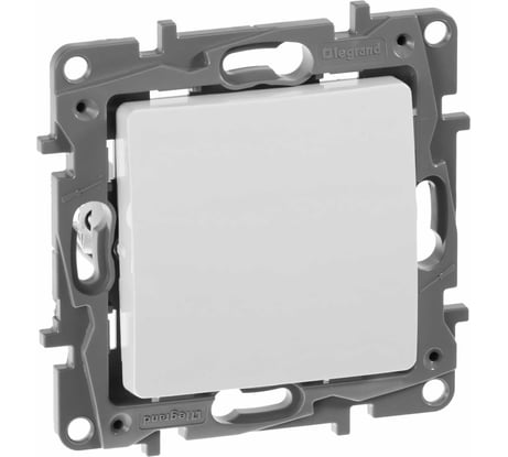 Выключатель Legrand одноклавишный Legrand Etika 10А 250В безвинтовые зажимы белый 672201