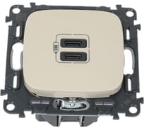 Зарядное устройство Legrand Valena Allure с 2 USB-разъемами тип C-тип C 240 В/5 В 3000 мА слоновая кость 755346