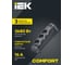 Колодка для удлинителя с заземлением с выключателем IEK COMFORT К03В 3 места черная 694603 4