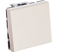 Механизм переключателя Legrand Mosaic New 1-клавишный СП 2 модуля белый Leg 077011