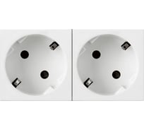 Розетка Legrand 2 x 2К+3 под углом 45° Программа Mosaic стандартная 077252