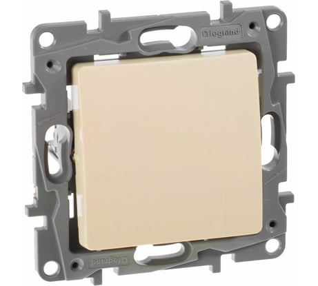 Выключатель Legrand одноклавишный Legrand Etika 10А 250В безвинтовые зажимы слоновая кость 672301