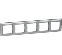 Рамка Legrand Valena 5 постов горизонтальный монтаж алюминий Leg 770155