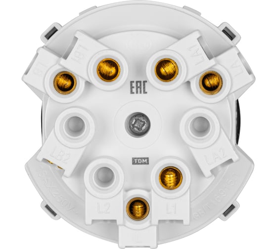 Выключатель 3-клавишный TDM ELECTRIC 16а 250в кнопочный механизм бронза, "байкал" SQ1819-0426