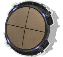 Выключатель 4-клавишный TDM ELECTRIC 16а 250в проходной кнопочный механизм бронза, "байкал" SQ1819-0429