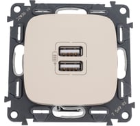 Зарядное устройство Legrand Valena Allure с двумя USB-разъемами 240 В/5 В 1500 мА слоновая кость 754996
