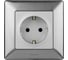 Силовая розетка Legrand Valena LIFE 2К+З 16А 250В с лицевой панелью.Безвинтовые зажимы.Алюминий 753621 8