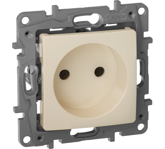 Розетка Legrand без заземления Legrand Etika без шторок 16А 250В винтовые зажимы слоновая кость 672320 1