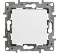 Механизм переключателя Legrand Etika 1-клавишный СП 10АX безвинтовые зажимы белый Leg 672205