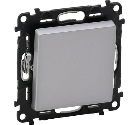 Переключатель Legrand Valena Life 10АХ 250 В с лицевой панелью безвинтовые зажимы алюминий Leg 752606