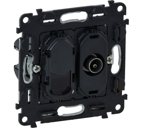 Розетка Legrand Valena IN'MATIC TV "звезда"/RJ45 Кат.6 UTP 753055 1