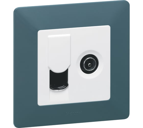 Розетка Legrand Valena IN'MATIC TV "звезда"/RJ45 Кат.6 UTP 753055