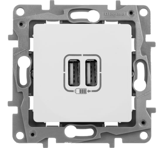 Зарядное устройство Legrand USB тип А / тип А Legrand Etika 3000мА 15Вт белый 672294