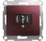 Розетка usb Systeme Electric Glossa баклажановый GSL001132 1
