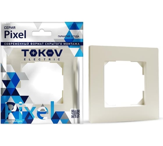 1-местная рамка TOKOV ELECTRIC Pixel бежевый TKE-PX-RM1-C02