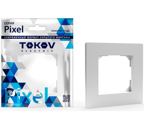 1-местная рамка TOKOV ELECTRIC Pixel белый TKE-PX-RM1-C01