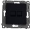 Розетка компьютерная 2-местная TOKOV ELECTRIC СП Pixel RJ45 кат.5E механизм карбон TKE-PX-RC2-C14 2
