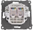 Розетка компьютерная 2-местная TOKOV ELECTRIC СП Pixel RJ45 кат.5E механизм карбон TKE-PX-RC2-C14 4
