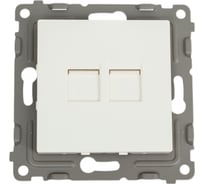 Розетка компьютерная 2-местная TOKOV ELECTRIC СП Pixel RJ45 кат.5E механизм перламутр. TKE-PX-RC2-C04