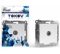 Коннектор TV TOKOV ELECTRIC скрытой проводки, Pixel, механизм, белый TKE-PX-A1C-C01